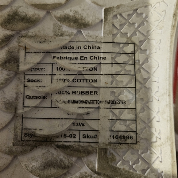 Disney Minnie Mouse Red Polka Dot Canvas Sneaker, women's size 13, by To… - Picture 6 of 9